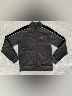 SB Tech Track Jacket  Men's M Black Gray Full Zip Performance Wicking CoolPlay